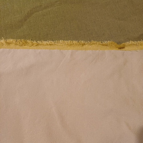 Cotton double-sided fabric yellow-green like new, 0.85x3.85m