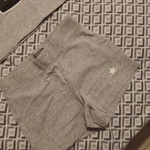 Converse summer set for girls with shorts, grey