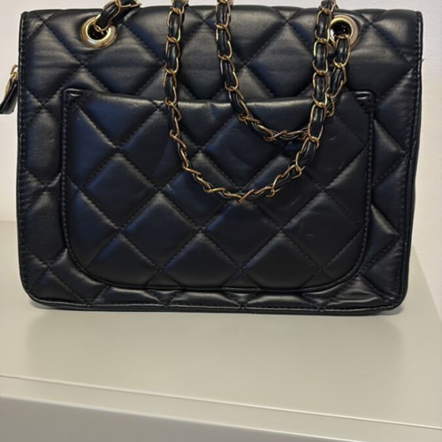 Handbag black used 28x22 cm with minor corner wear