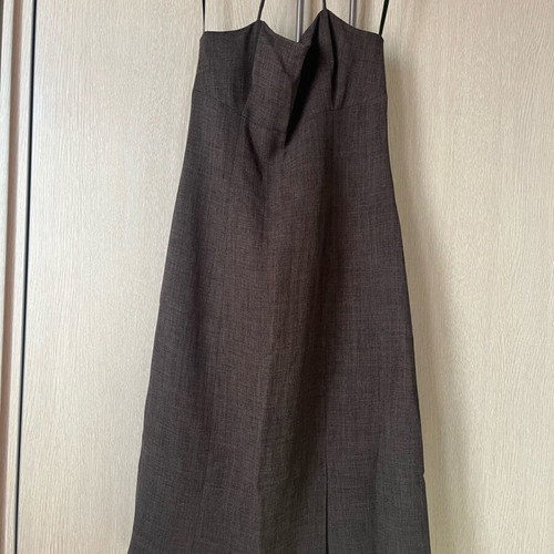 Midi dress khaki XS with crisscross back like new