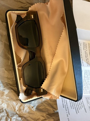 Raso Earth Bio Brown Geometric Rectangular Sunglasses New