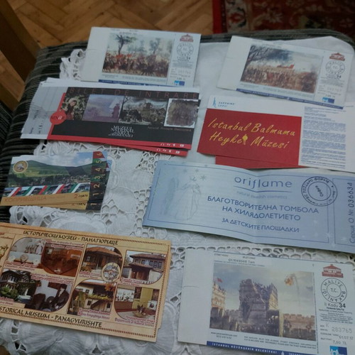 Museum tickets like new, set of 19