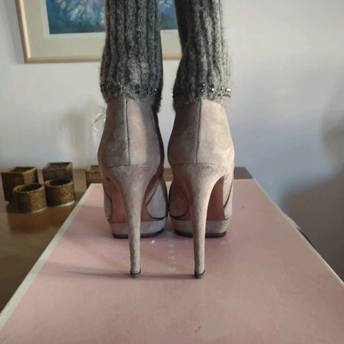Gianni Marra beige suede boots used, size 41