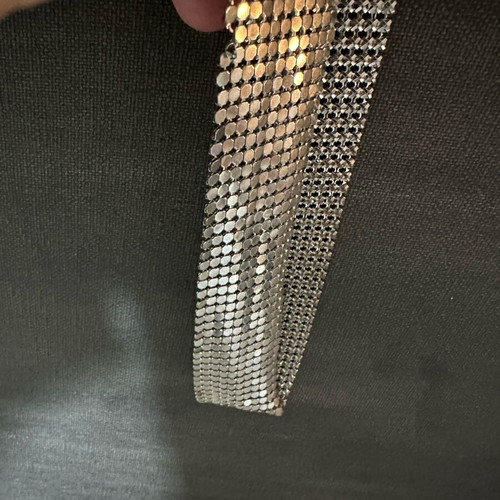 Tally Weijl metallic mesh choker necklace like new, Y2K vintage