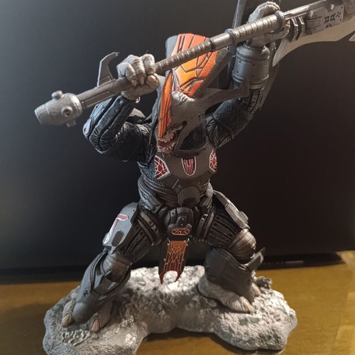 Mcfarlane Halo 3 Brute Chieftain figure used with minor damage