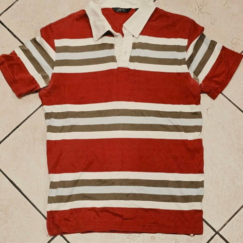 Zara Sport polo shirt, red and white, sizes M and L
