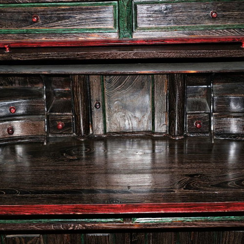 Antique handmade roll top desk used, interwar period