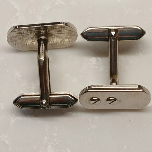Ascot rhodium plated cufflinks like new, silver color