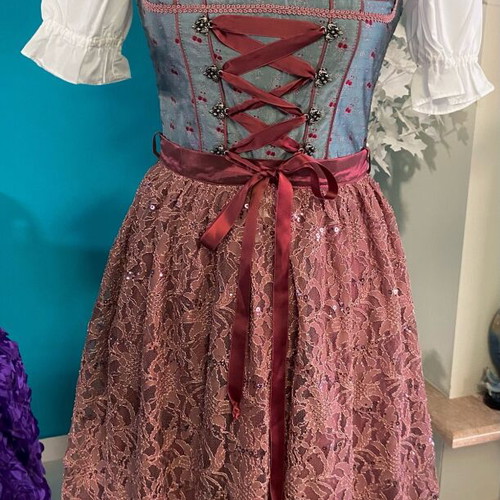 Bavarian dress like new with sequins and matching blouse