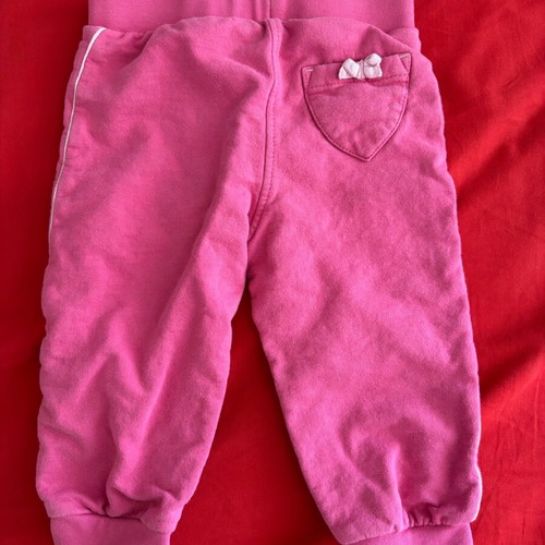 Girls' fuchsia sweatpants up to 1 year like new, size 80 cm