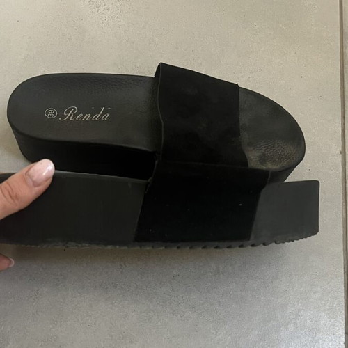 Platform slippers black size 39 used