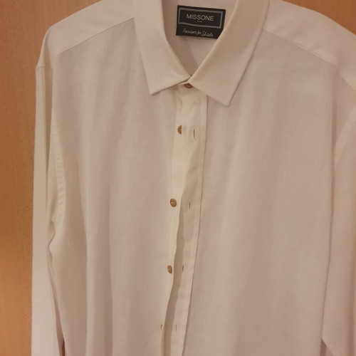 Missone White Men's Dress Shirt L like new