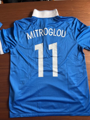 Greece National Team Jersey used, signed by Mitroglou, 2015 season