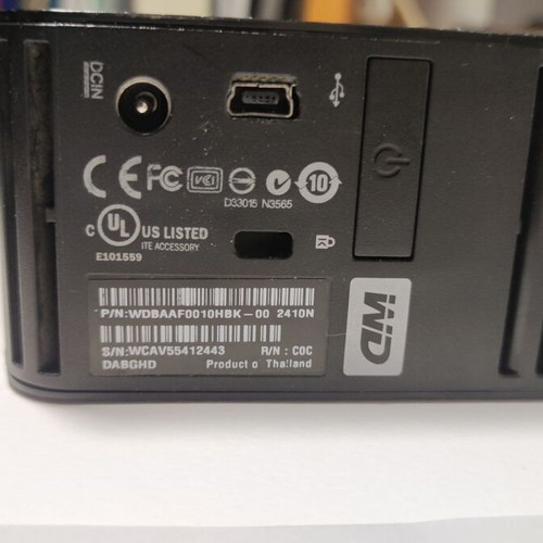 Western Digital My Book Essential 1TB used hard drive with power supply