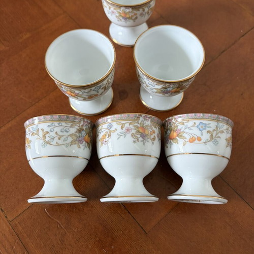 Noritake Ireland egg cups set of 6 like new with vibrant colors