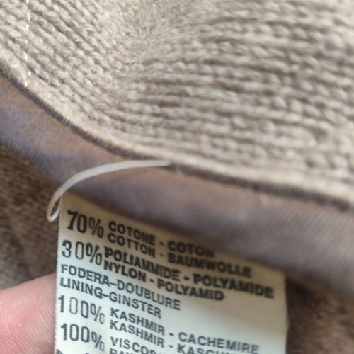 Husky brown coat size S cotton and nylon with cashmere lining like new