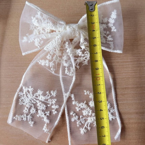 Lace bow hair clips Bride 2 pcs new for flower girls