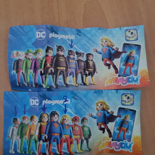 Φιγούρες DC Playmobil καινούργιες από αυγά Kinder έκπληξη, πακέτο 6