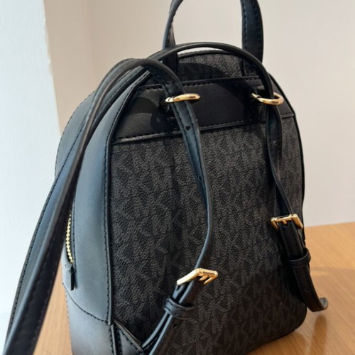 Michael Kors Extra-Small Signature Logo backpack like new, black