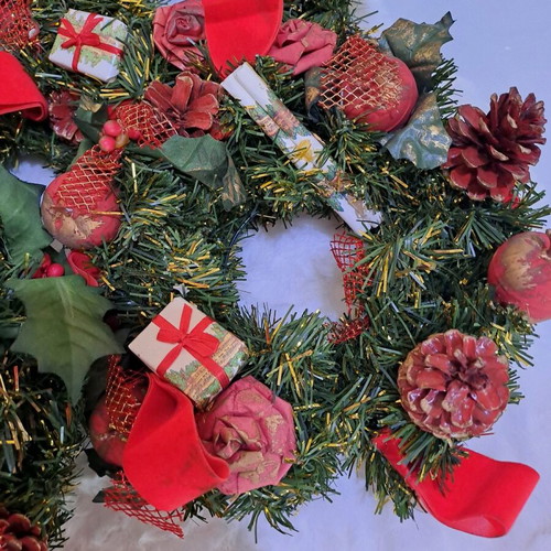 Christmas wreath set of 4 like new, diameter 24 cm