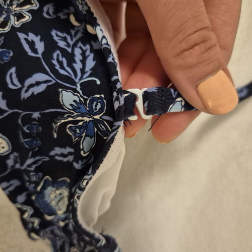 Pepe Jeans bikini top blue floral new, size L