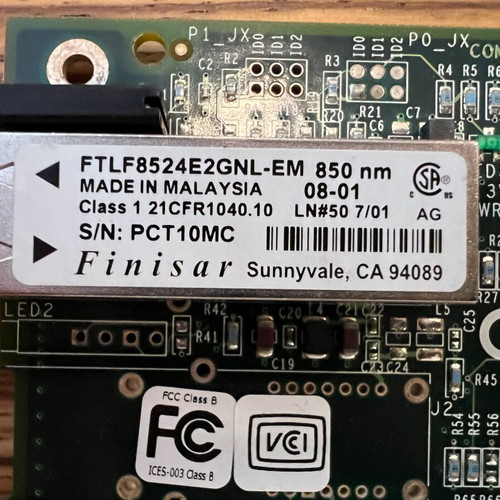 Emulex LightPulse 4Gb/s HBA Fibre Channel Card PCI-E LPe1150-E used without mounting bracket