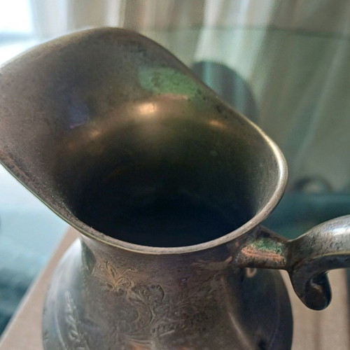 Tin pitcher used, height 17cm
