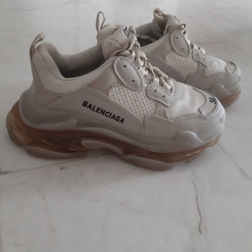 Balenciaga TripleS shoes used, size 38, white and grey