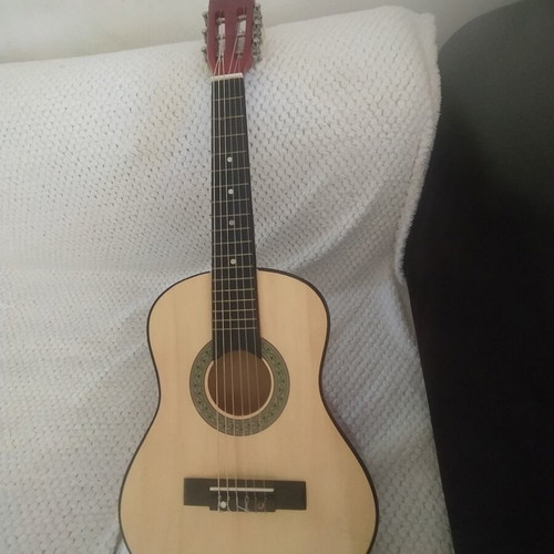 Wooden children's guitar used, 78 cm