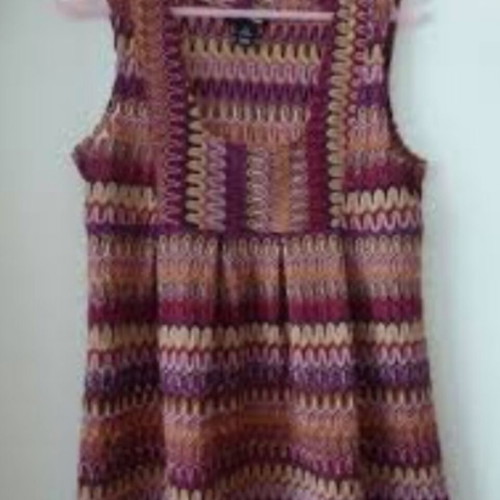 Top H&M used, burgundy and gold shades, medium to large