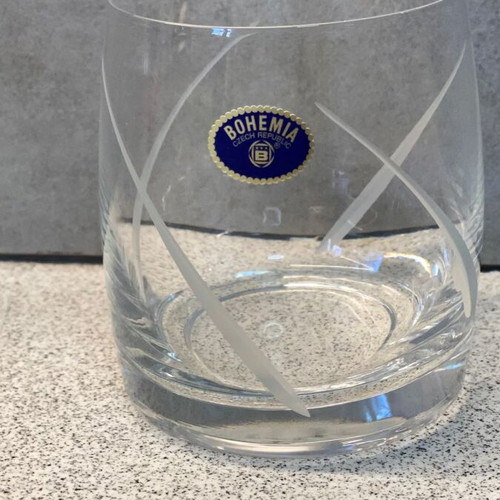 Bohemia Crystal Old Fashioned Whiskey Glasses new, set of 12