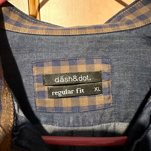 Dash&Dot men's denim shirt XL, like new, blue