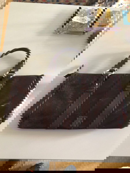 Δερμάτινη χειροποίητη μεγάλη τσάντα Missoni
