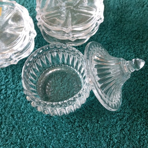 Nachtmann plates new, set of 8, 24% crystal with gift jar