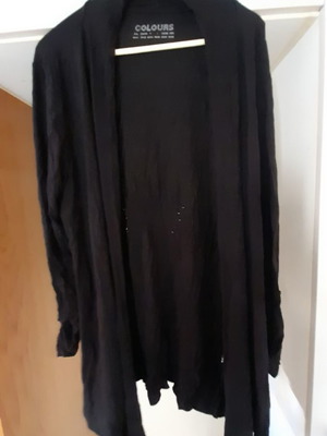 Black Long Loose Cardigan Without Buttons Size M/L