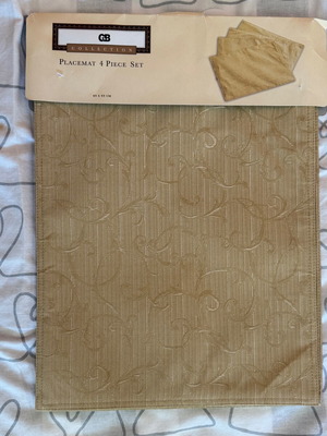 Cotton placemats new, pack of 12, Greek brand G B Bianco