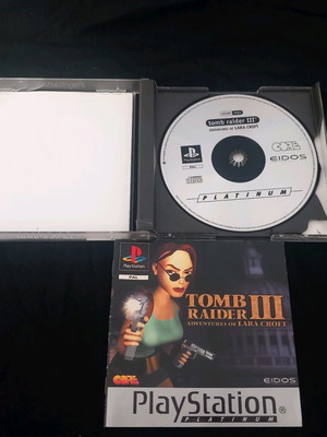 Tomb Raider 3 Platinum used, complete with manual, broken case