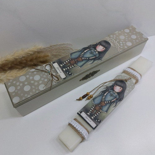 Handmade Sandoro candle box and candle set new with vanilla scent