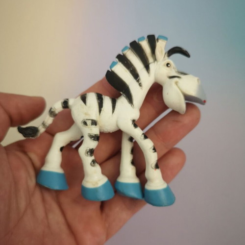 Gosnell Funny Animals rubber smiling zebra figure