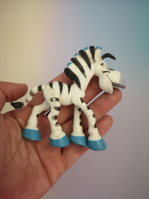 Gosnell Funny Animals rubber smiling zebra figure