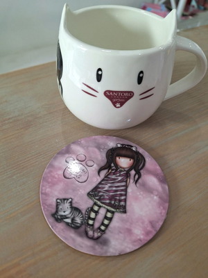 Santoro mug new with coaster