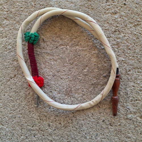 Handmade hookah metal part with hose used