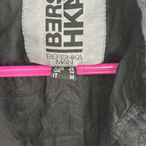 Bershka unisex shirt used, black, linen, size M