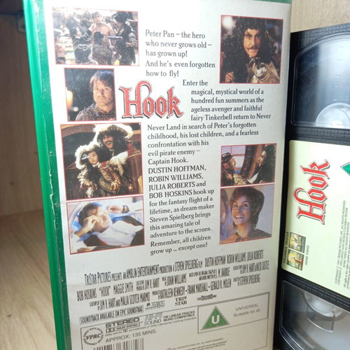 Hook VHS like new, English collector's edition without subtitles