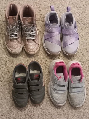Αθλητικά παπούτσια μεταχειρισμένα, 4 ζευγάρια νούμερο 32 New Balance, Vans, adidas