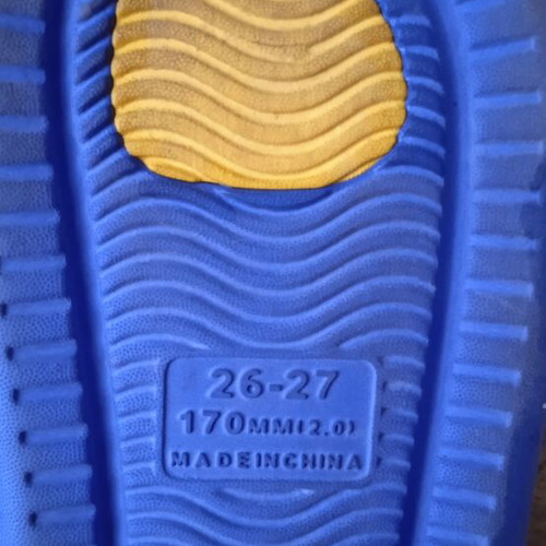 Boys' sandals used, size 26-27, blue and yellow