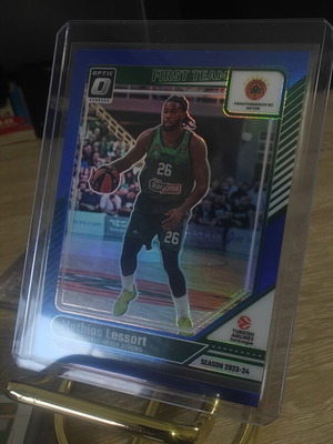 Mathias Lessort 2024-25 Panini Donruss EuroLeague Blue Optic Prizm card