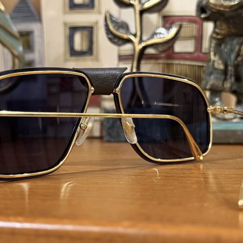 Cartier Santos Navigator sunglasses CT0243S, black and brown