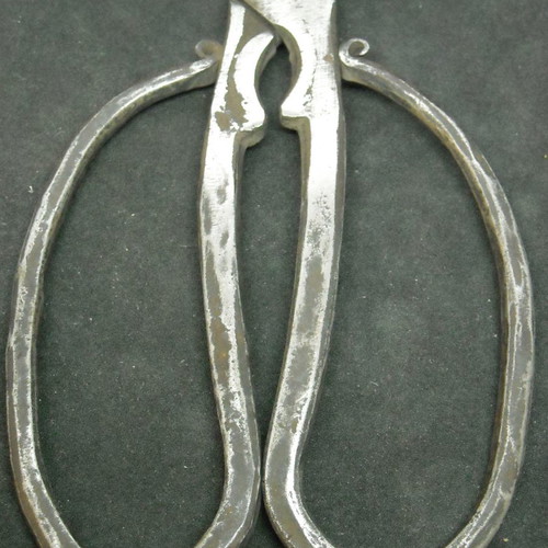 Antique scissors used, handmade, 27cm length