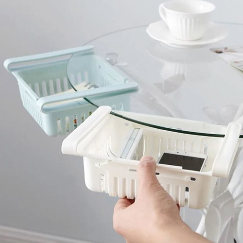 Adjustable plastic storage basket for fridge new